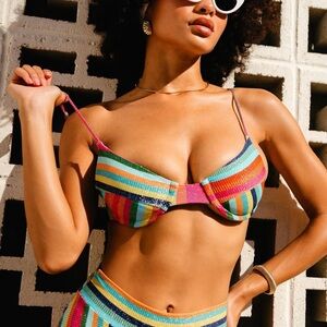 NWT Skatie Bikini Swim Top & Bottom: “Nice” Sparkle Fabric  ✨